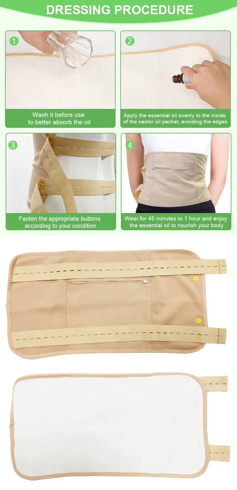 castor oil pack wrap Bulk