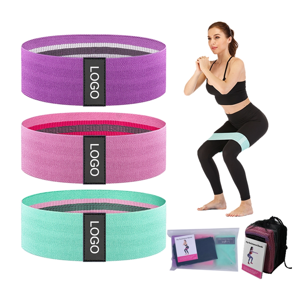 Legs and Butt Booty Hip Band Wide Workout Sports Fitness Exercise Fabric Resistance Bands Set