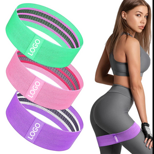 Legs and Butt Booty Hip Band Wide Workout Sports Fitness Exercise Fabric Resistance Bands Set