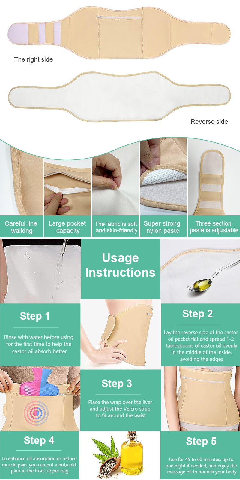 castor oil pads amazon Wholesale