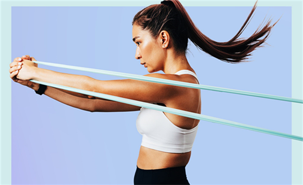 Can I complete a chest training exercise with resistance bands?