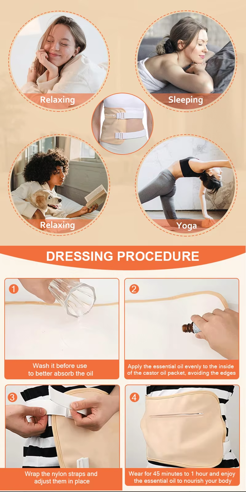 castor oil pack compress Wholesale